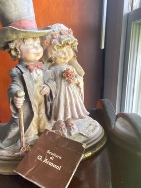 G. Armani Porcelain Couple Figurine - Pink & Cream Accents
